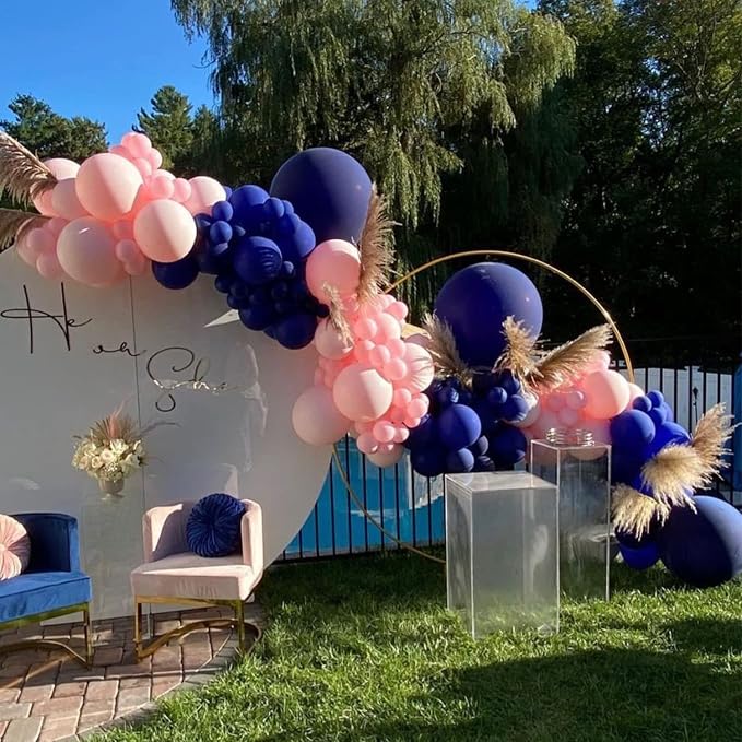 Voircoloria 130pcs Navy Blue Balloons Different Sizes 18" 12" 10" 5" Dark Blue Balloons for Birthday Graduation Baby Shower Anniversary New Year Party Holiday Decorations