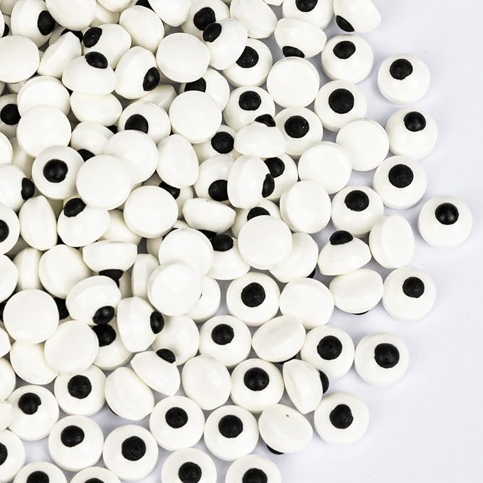 Twisweet Candy Eyes for Cake Decorating, Edible Eyeballs 10mm Sugar Sprinkles for Baking, Cake Cupcake Toppers Cookie Decorations, Halloween Christmas Birthday Fun Decorating Supplies (130g/4.58oz)