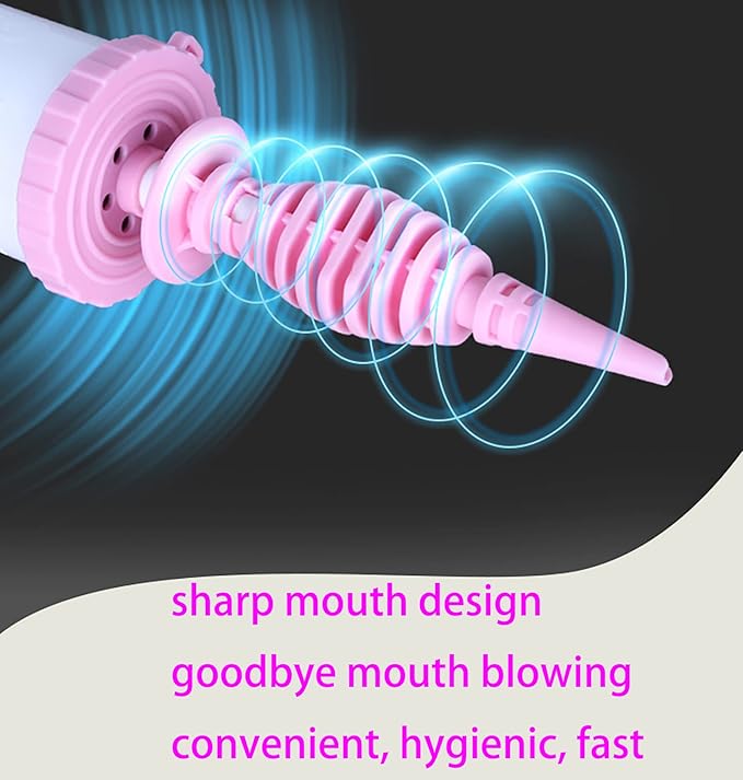 Balloon Pump Handheld Two-Way Dual Action - Hand Blower Air Pumper for Balloons - Ballon Inflator Pumping - Manual Baloon Inflators Machine (Pink 1 Piece)
