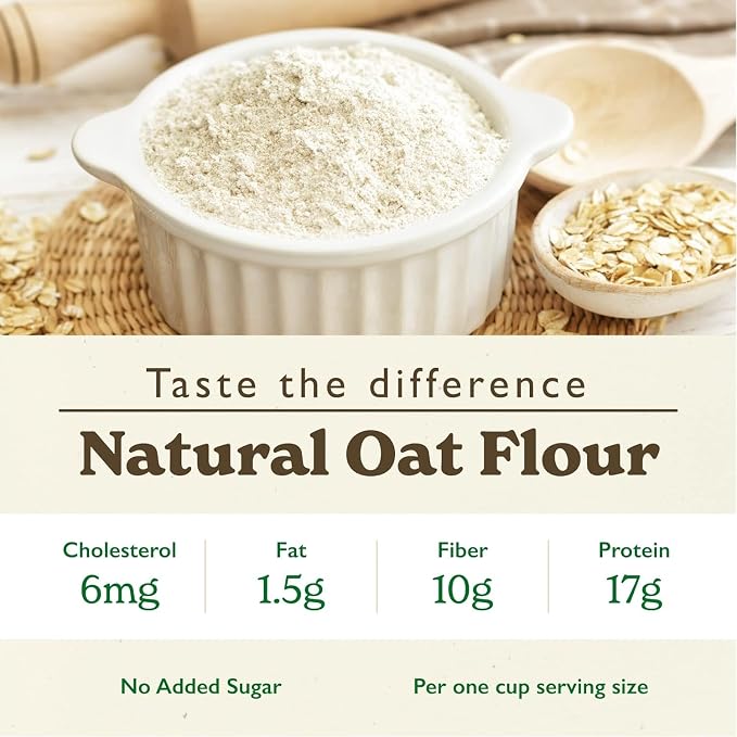 GF Harvest Gluten Free Organic Whole Grain Oat Flour, 32 Ounce Bag