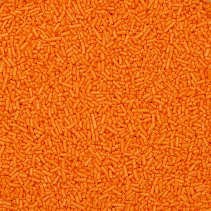 Sprinkles Edible Soft Jimmies Soft Sprinkles for Topping Ice Cream, Cookies, Cakes, Cupcakes, Dessert Decorating MADE IN USA 4 oz (LIGHT ORANGE)