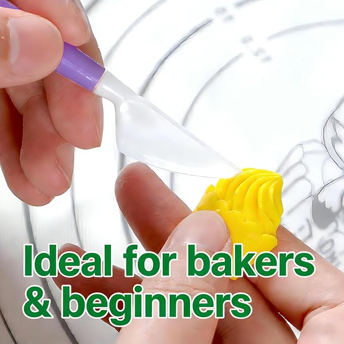 9-Piece Fondant Sculpting Tool Set - Plastic Cake Decorating Pens for Flower Modeling & Baking
