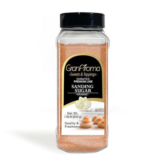 GranAroma Orange Sanding Sugar, Decorative, Cookies & Sweets (1.85 Pound)
