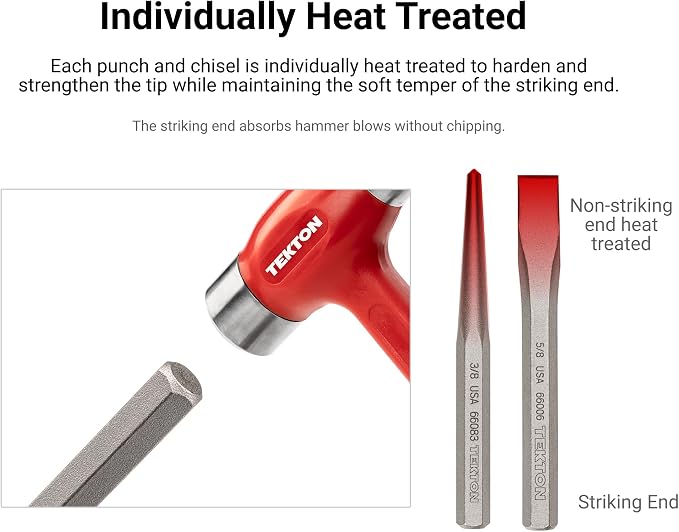 TEKTON 5/32 Inch Roll Pin Punch | 66065 | Made in USA