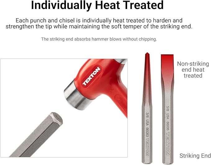 TEKTON 1/4 Inch Roll Pin Punch | 66068 | Made in USA