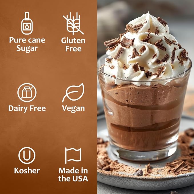 Syruvia Coffee Syrup, Dubai Chocolate Flavored Syrup for Drinks, Lattes, and Desserts – 25.4 fl oz - with Pump