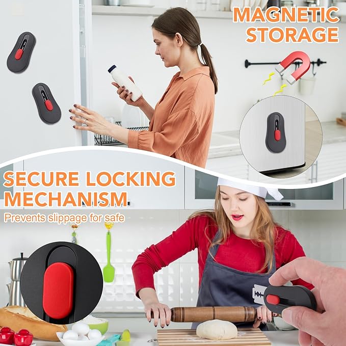 SUMAJU Magnetic Bread Lame with Extractable Blade - 20 Razor Blades,Dough Scoring Tool for Sourdough Breads baking & Bread Making Tools