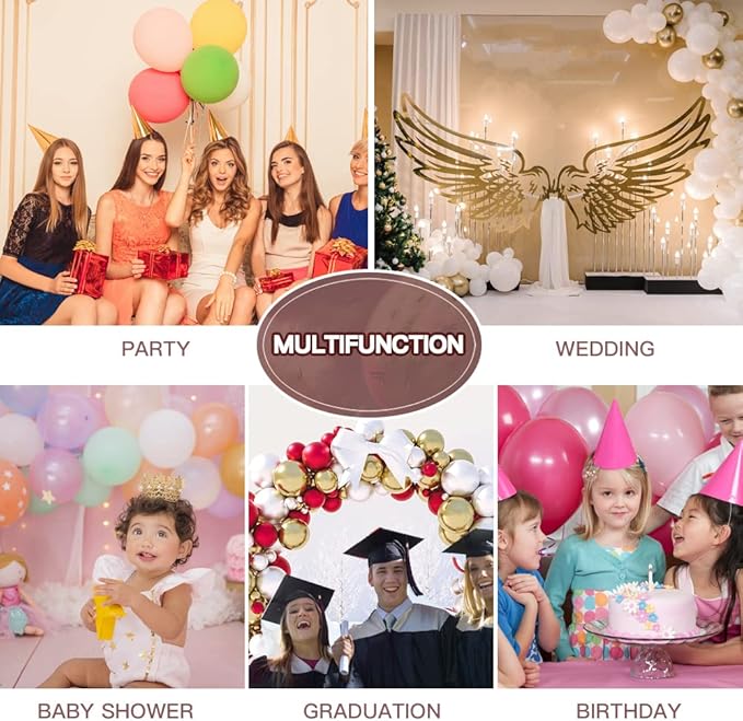 Balloon Arch Kit - 20pcs Balloon Flower Clips & Tying Tool & 32.8ft Tape Strip & 200 Glue Points for Parties
