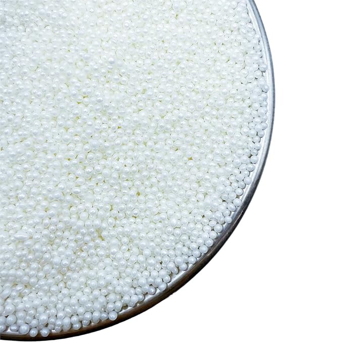 CandiJumpin 2mm Edible White Pearls, White Nonpareils Sprinkles Small Pearl Sprinkles for Cake Decorating Mini Sugar Pearls for Baking Baby Shower Party Wedding Christmas Supplies 3 OZ