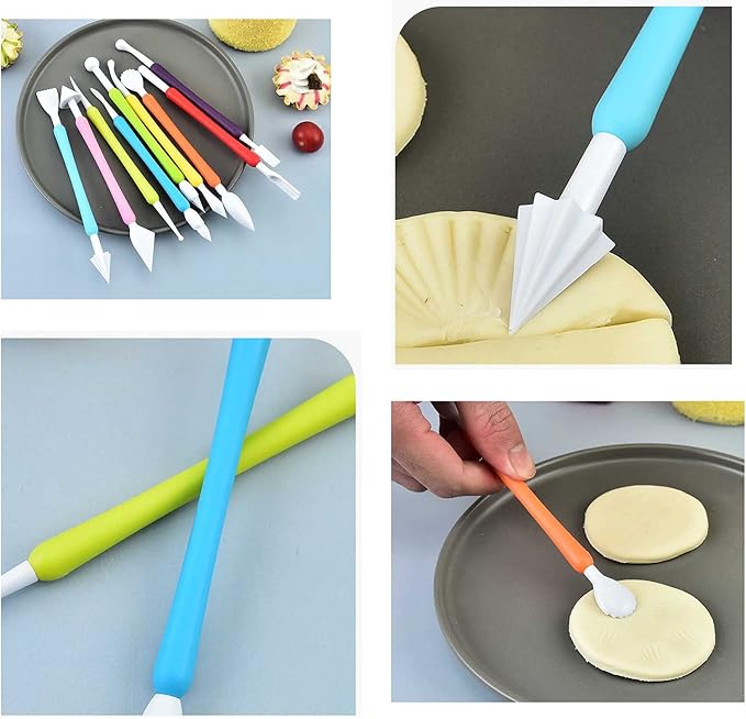 Langqun Air Dry Clay Sculpting Tools, Modeling Shaping Embossing for Kids and Adults,Polymer Clay Tools,Pottery Tools Kit 19Pcs