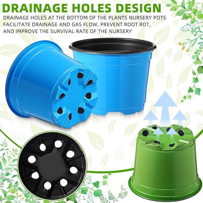 100 Sets Garden Pot Craft Kit, Flower Plant Spring Craft Including Plastic Nursery Plant Pots Labels Tags Stickers for DIY Flower Planting Growing Birthday Arts Kit (Classic)