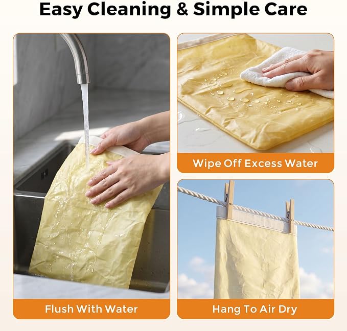 Beeswax Bread Bags for Sourdough, 2 Pack Reusable Bread Bag for Storage XL 17x13 Inch, Large Linen Bags for Homemade Sourdough - Keep Fresh, Freezer Safe