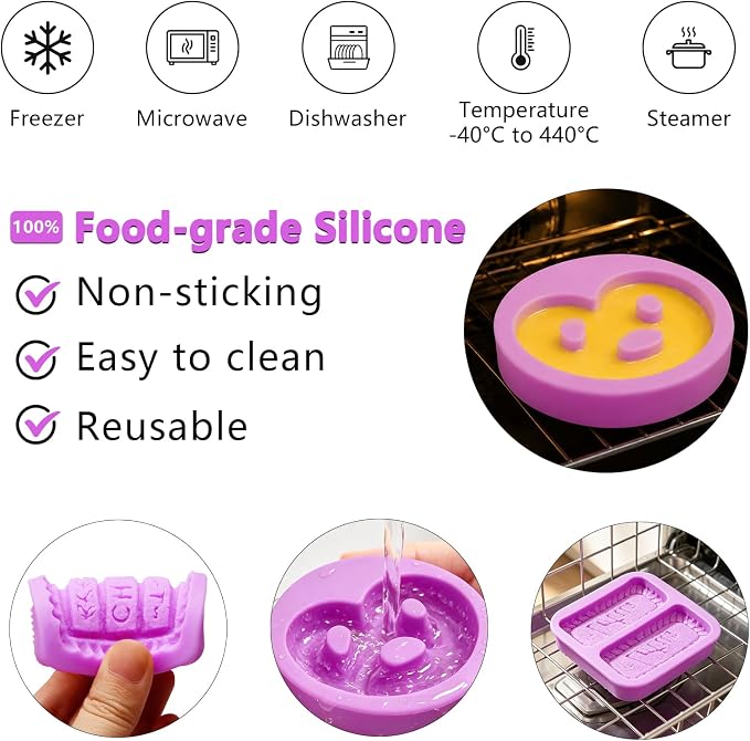 Infovox Silicone Cookie Mold Donut Caramel Cookie Chocolate Molds Cake Decoration Cupcake Topper Candy Butter Sugar Craft Jelly Mousse Gum Paste Clay Resin