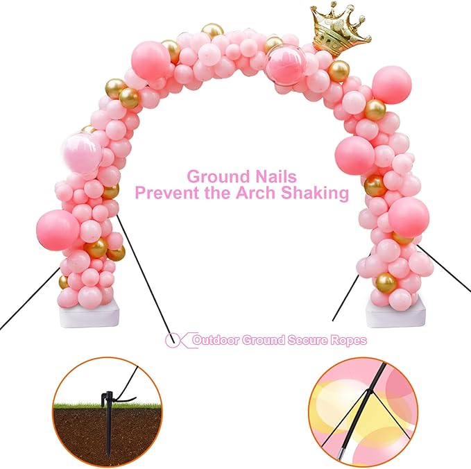 Balloon Arch Kit, 7.4ft Balloon Arch Stand Frame with Base: for Wedding Baby Shower Birthday Party Decorations