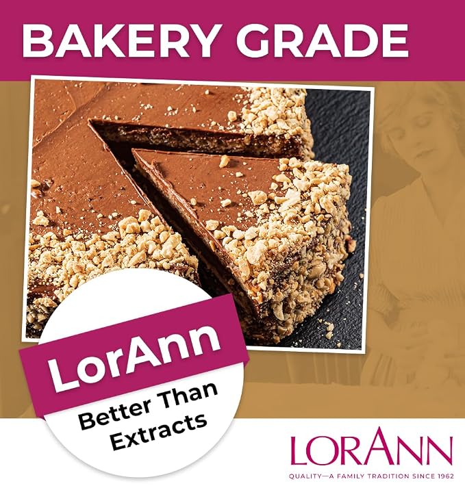 Lorann Oils Peanut Butter Bakery Emulsion: Realistic Peanut Butter Flavor Without Nuts, Perfect for Elevating Peanut Butter notes in Baked Goods, Gluten-Free, Keto-Friendly, 4 Oz