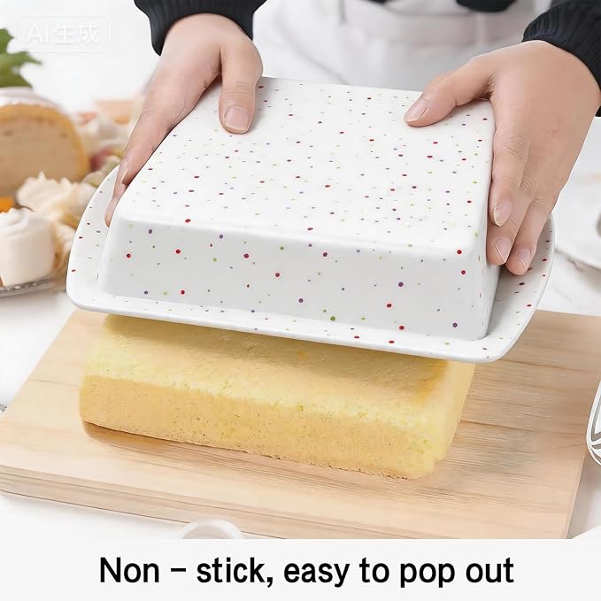 saphe 8 inch Silicone Square Cake Pan Nonstick Silicone Cake Molds, Brownie baking molds for Brownie, Cake, Bread, Pie and Lasagna (3 packs) (3)