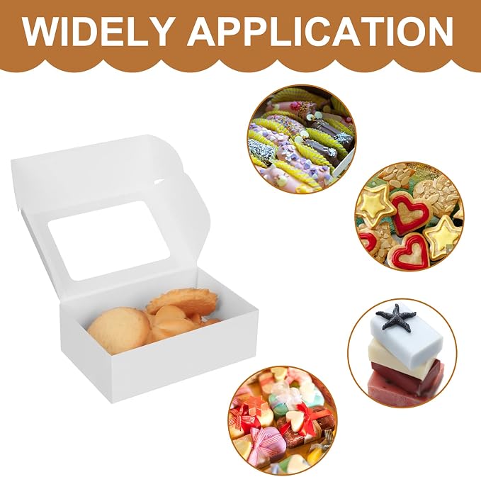 COTOPHER Soap Box, 30Pcs Small Soap Packaging Boxes 3.5x2.35x1.2 Inch Mini Kraft Boxes with Window Soap Boxes for Homemade Soap Candy Chocolate Bakery Cookies Soap Packaging
