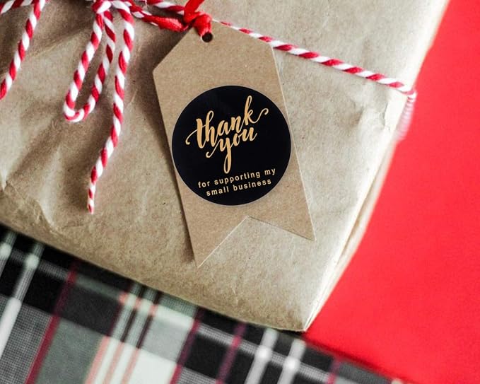 Thank You for Supporting My Small Business Stickers, 2in Self-Adhesive Labels Custom Sticker for Bakeries, Crafters & Small Business Owners, 500 Labels Per Roll