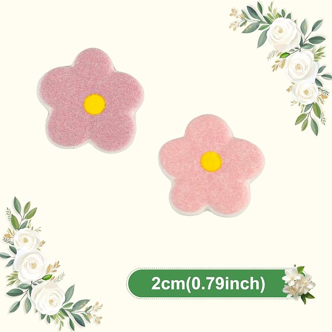 Edible Flowers Icing Decoration 32 Count Pink Purple Blossoms Royal Icing Decorations Daisy Sugar Wedding Flowers Sprinkles for Baking Cupcakes Ice Cream Waffles Cookies Birthday Cake