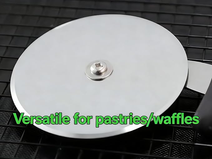 Pizza Cutter Wheel, Stainless Steel Slicer, Sharp Classic Cutters, Kitchen Gadget with finger guard protects, Easy dishwasher cleaning