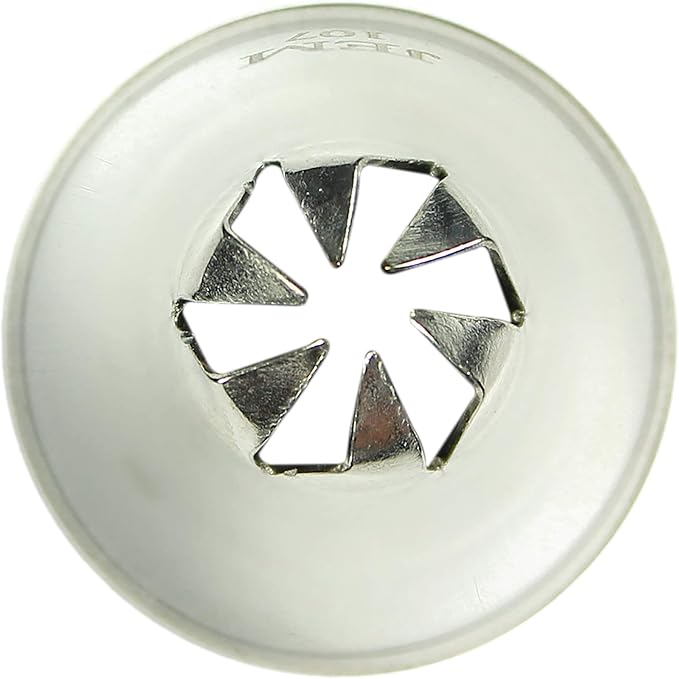 Jem Enterprises Drop Flower Piping Nozzle Cake Decorating Tip #107, Standard, Silver