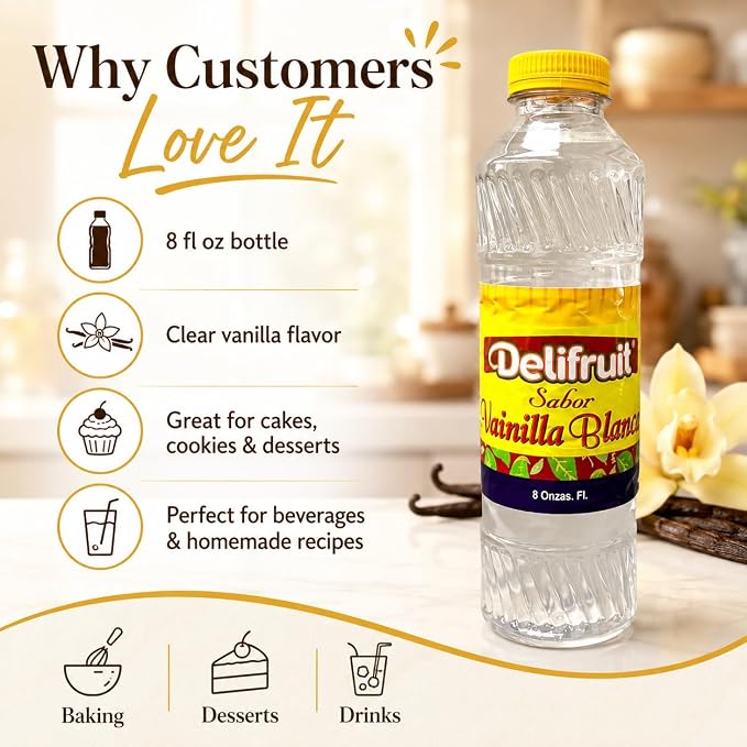 Delifruit Clear Vanilla From Dominican Republic 8 Oz.