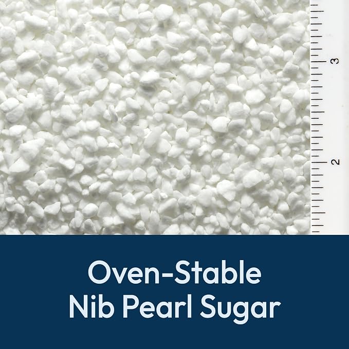 Lars Own Professional Series Swedish Pearl Sugar – 1-Pack, 2.5-lb Resealable Bag – Non-Melting, All-Natural Decorative Nib Sugar for Baking