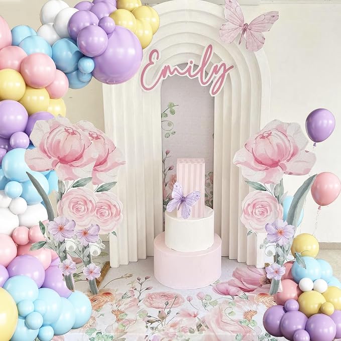 Pastel Rainbow Easter Balloon Garland Arch Kit, 144Pcs Macaron Easter Spring Balloons Arch Kit for Spring Birthday Baby Shower Wedding Party Decorations