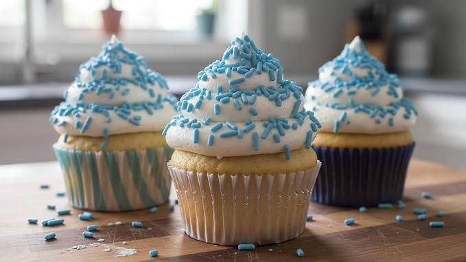 NCS Classic Blue Jimmies Edible Sprinkles – Cupcake, Cake & Cookie Decorations, 7 oz