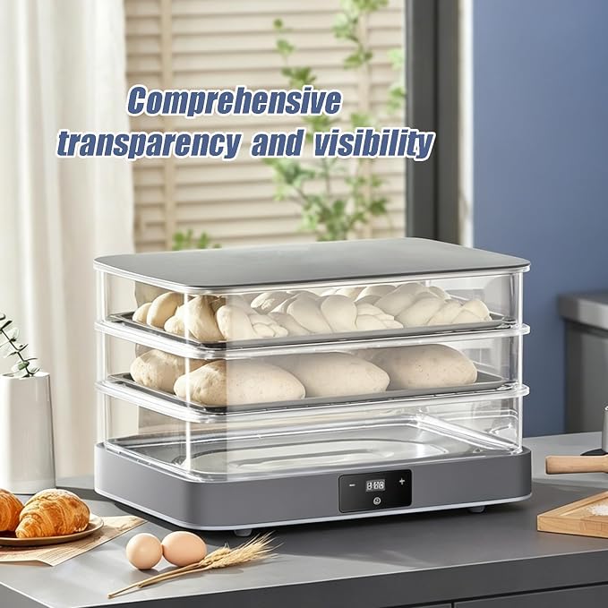 40L Bread Proofer,Dough Proofer Machine，Fermentation Box | Adjustable Temperature Timing Automatic Humidity Control Transparent Removable