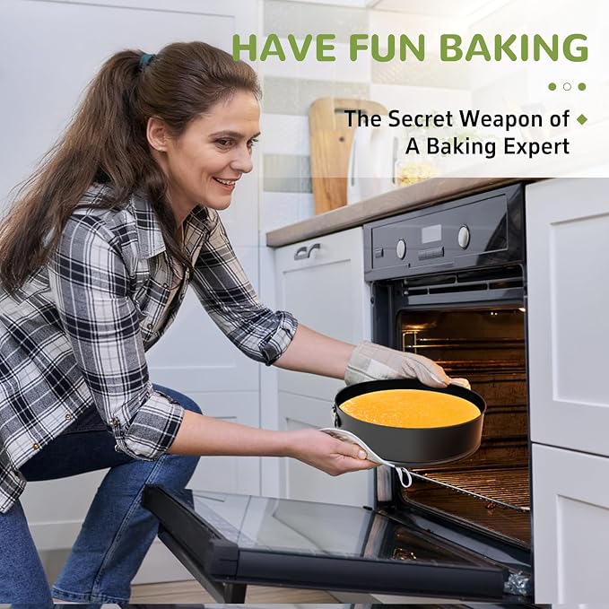 ZeroPone 10 Inch Springform Pan with Removable Bottom, Non-stick Round Spring Form Cake Mold Cheesecake Pan For Baking