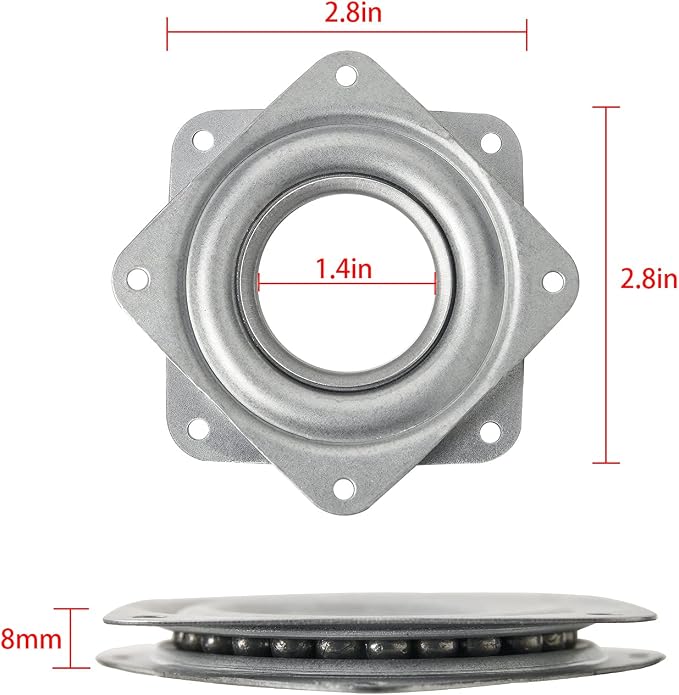 2 Pack 3" Lazy Susan Turntable 200 LBS pounds Steel Ball Bearing Rotating Tray Strong Sturdy Table Cabinet Low Profile