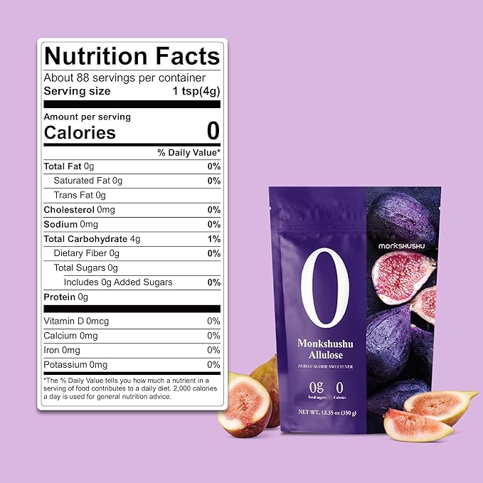 MONKSHUSHU Allulose Sweetener Powderd 18.7 Fl Oz - Allulose 99.8%, Keto Diet, Vegan friendly, Stevia Blend Thin Syrup, Zero Calorie Sugar Substitute, Monk Fruit, Gluten Free, 0g Net Carbs, Non-GMO