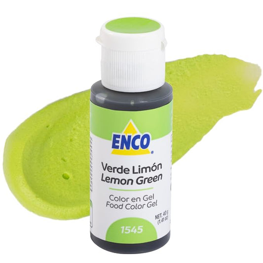ENCO Food Coloring Gel Lemon Green 1.41 oz (40g) Concentrated, Vegan