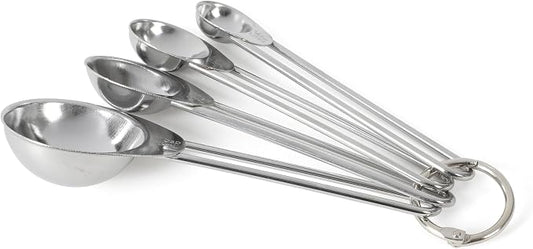 Martha Stewart Richburn 4-Piece Stainless Steel Measuring Spoons Set – Durable and Accurate Kitchen Measuring Tools for Baking and Cooking