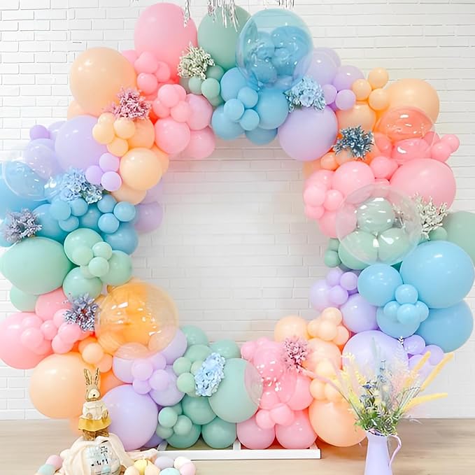 Voircoloria 110pcs Pastel Balloons 12inch Macaron Latex Party Balloons for Graduation, Easter, Wedding, Birthday, Bridal Shower, Rainbow Party, Baby Shower, Anniversary Party Decorations