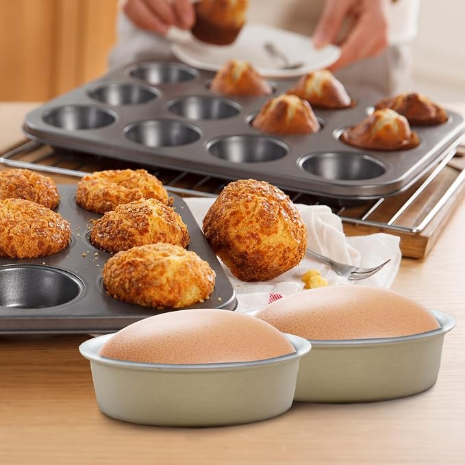 VOSAREA 10pcs Oval Cheesecake Baking Pan Cheese Pan Bread Mold Baking Tools Nonstick Molds Easy Clean Home Professional Use