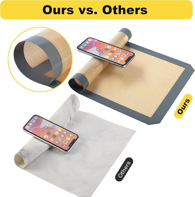 Silicone Baking Mat, 16.5" x 11.6" Silicone Cookie Sheets for Baking, Reusable Baking Mat, Non-Stick Reusable, Food Safe, Dark Gray Oven Baking Sheet for Making Cookies Macaroons Bread 1 Pack