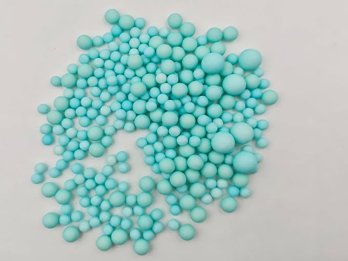 Mixed Edible Blue Sugar Sprinkles, 4.23 oz Candy Pearls Ideal for Baking, Cake and Cupcake Toppers, Cookie Decoration, Ice Cream Topping (7,10,14mm)