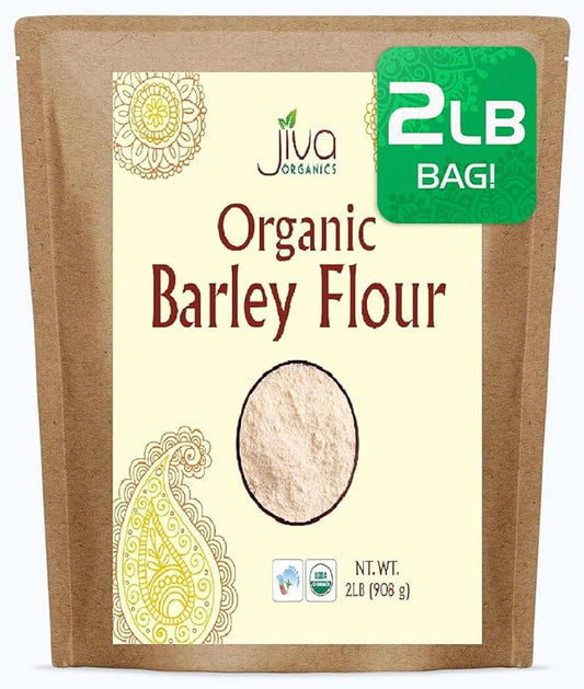 Jiva Organic Barley Flour 2 Pound - All Natural & Raw - Product of India