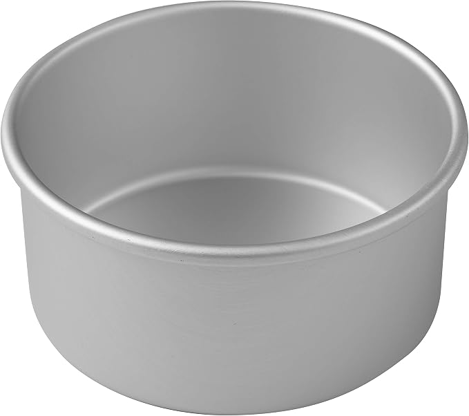 Wilton 6 in. Round Cake Pan, 3 in. Deep Aluminum Bakeware for Tall Cakes, Rust-Resistant, Even Heating, Professional Quality