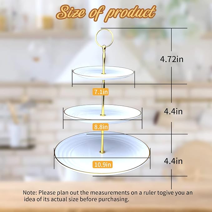 Cake Stand Set-5 Pcs Cupcake Stand Set-Dessert Table Display Set with 2xlarge 3-Tier Cupcake Stands + 3X Appetizer Trays Perfect for Wedding Baby Shower Home Birthday Tea Party Decoration(Round)