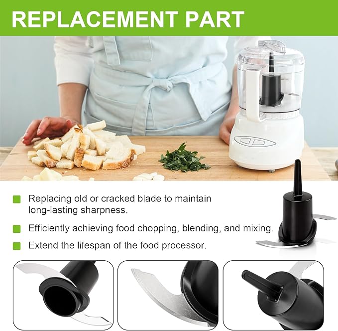 DLC-2ACBN Blade for Cuisinart Mini Prep Plus Food Processor DLC-2ABC | Food Processor Chopping Blade Compatible with Cuisinart Mini Prep Plus Replacement Parts, Fits Models DLC-2A Only