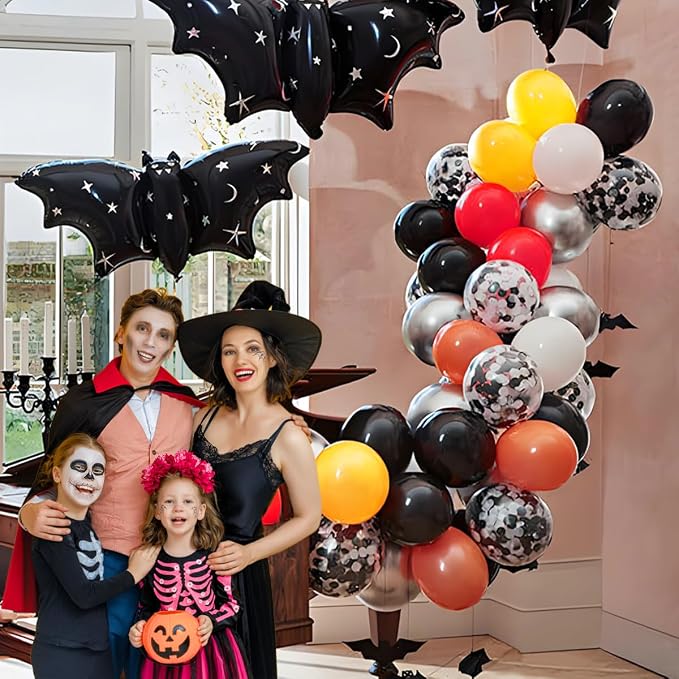MEBAY Red Black Yellow Balloon Arch Kit, 166Pcs Latex Balloon Different Sizes 18 12 10 5 inch for Boy Birthday Baby Shower Wedding Race Car Theme Party Decorations