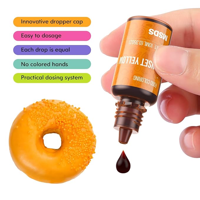 Food Coloring Set - 12 Color Food Grade Vibrant Food Dye and Gel Food Coloring Set - 8 Colors Concentrated Gel Based Food Color
