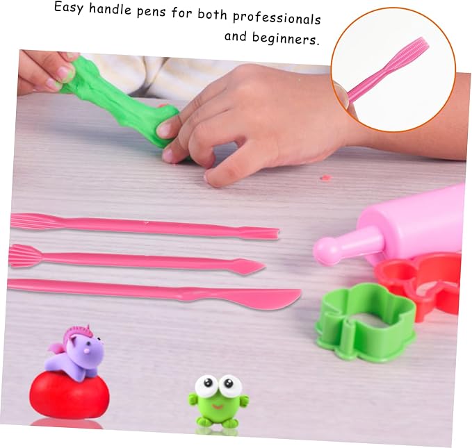 VILLCASE 6sets Clay Modeling Tools for Crafts and Cake Decoration Plastic Fondant Sculpture Pens for Projects for Boys and Girls and Creative Fun