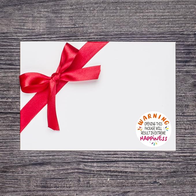 Handmade Thank You Small Business Stickers,Warning Opening This Package Happiness Stickers for Small Business Envelopes Package Packing 500 Labels Per Roll