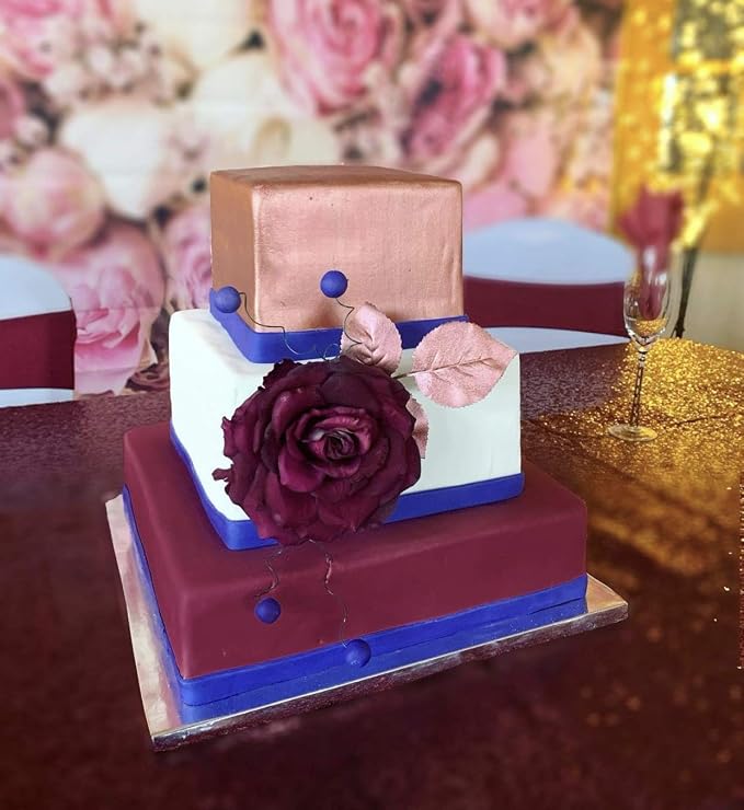Gold and Rosegold, Edible Luster dust for cake decoration, dusting powder Metallic Food paint 5 grams each Food grade 100% edible Kosher Certified.