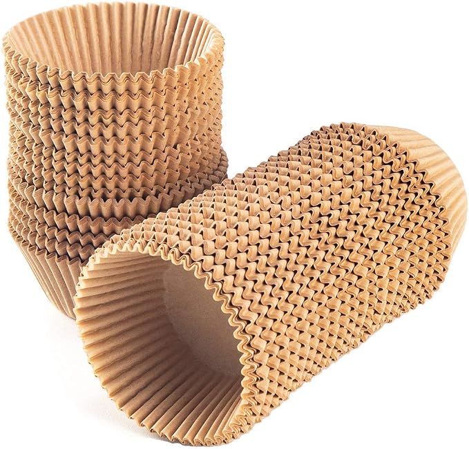 Caperci Standard Natural Cupcake Liners 500 Count, No Smell, Grease-Proof Paper Muffin Liners, Food-grade Baking Cups for Cupcakes, Muffins, Nuts