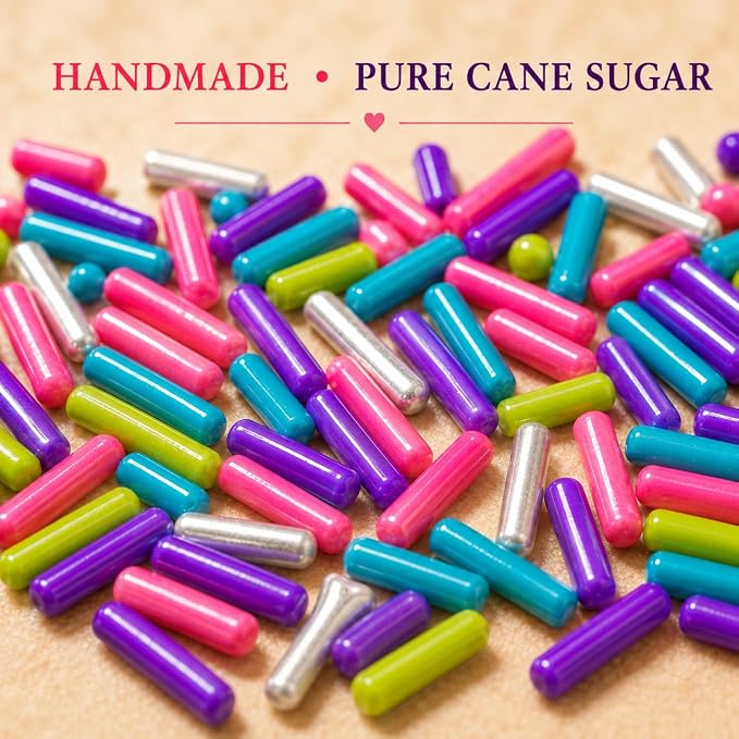 Confect Rainbow Sprinkles Mix – Custom Blend Jimmies for Cake, Cupcake & Cookie Decorating – (Frosted Rainbow) Vegan, Gluten-Free, Nut-Free, Soy-Free, Dairy-Free, Palm Oil-Free- 4.2 oz (Frosted Rainbow)